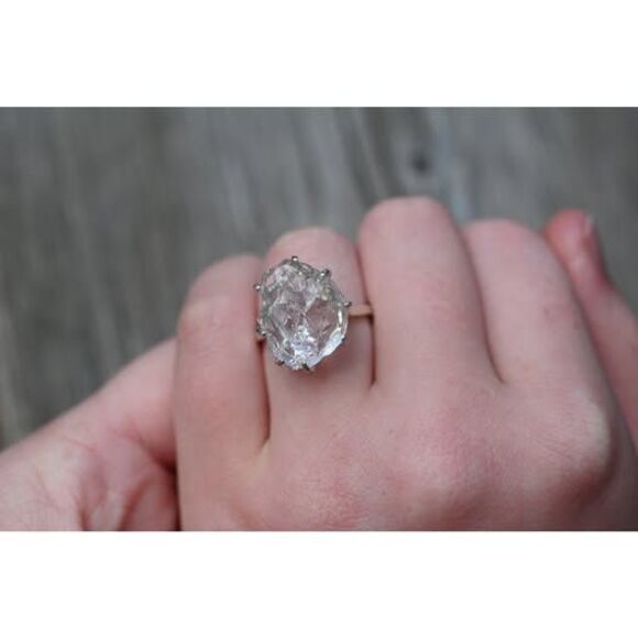 Unbranded Jewelry - 5 carat Natural Diamond Ring Raw stone Ring Uncut gemstone Ring Engagement Ring